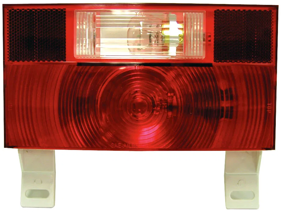 V25914 – PETERSON MFG Trailer Light, Stop/ Turn/ Tail Light Incandescent Bulb Rectangular Red 8-9/16 Inch Length x 4-...